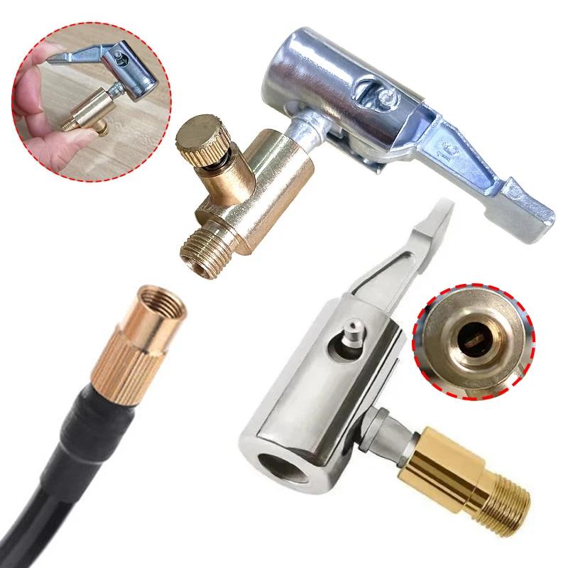 Portable Car Tire Pump Connector Fast Inflator Chuck American Threaded Nozzle Adaptor Pump Accessories Car Repair Parts