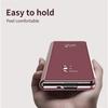 Luxury Side Window Smart Dormancy Case for Samsung Galaxy Z Fold 7 6 5 4 3 Plating Mirror PU Leather Stand Cover for Z Fold 7