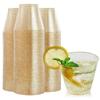 Youmiao Glitter Gold Disposable Hard Plastic Cups