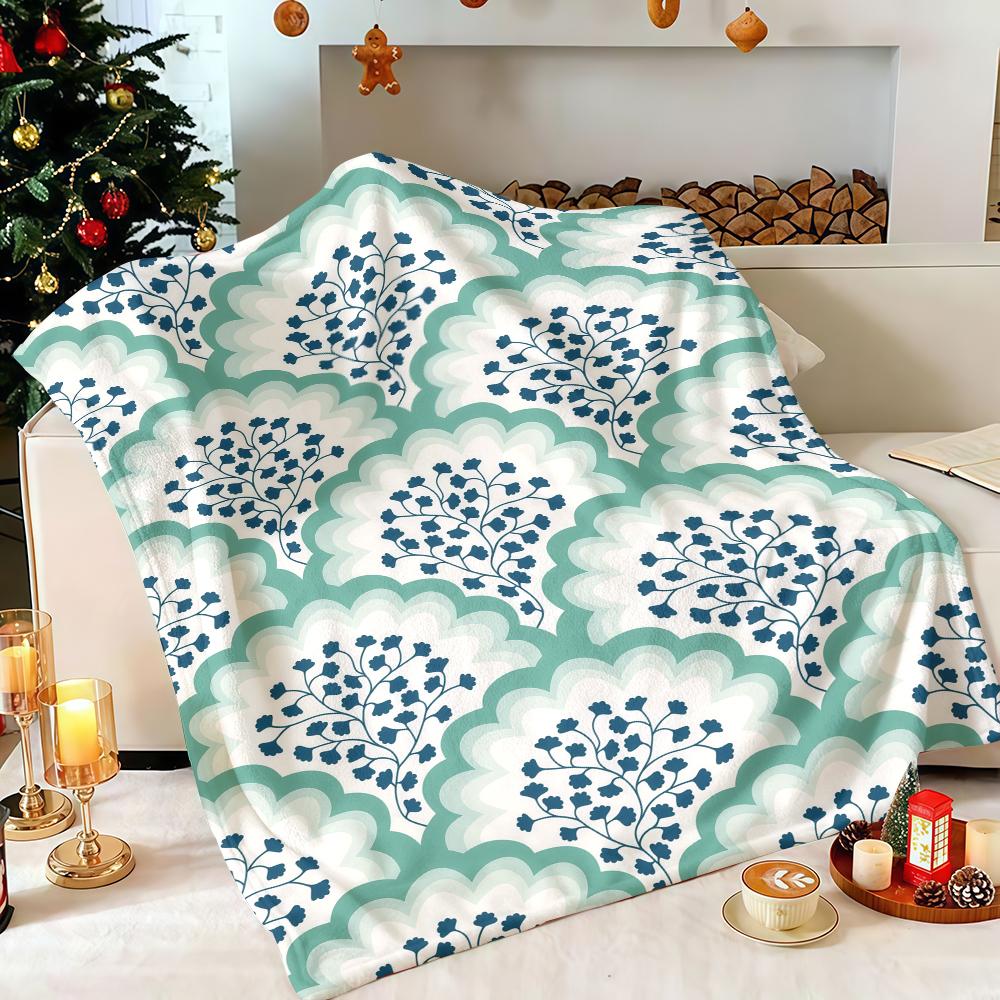 Cute Halloween Ghost Pumpkin Spice Flannel Blanket Soft Fuzzy Plush Cozy Warm Throw For Sofa Bed Couch Home Decor