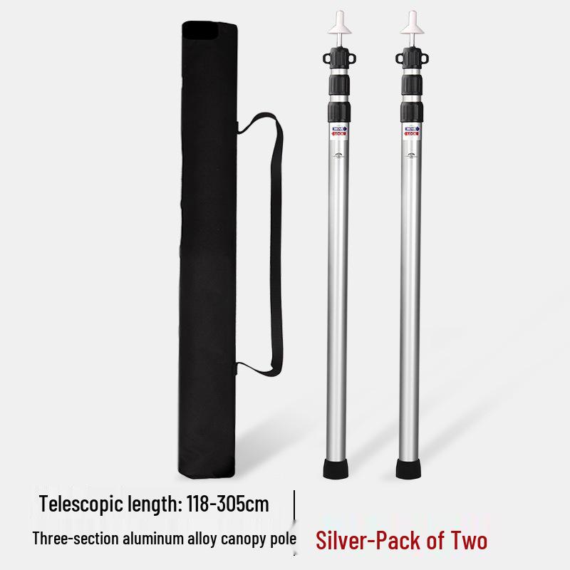 Telescopic Aluminum Awning Tent Support Pole - Thickened Alloy Design