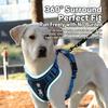 Adjustable Strap Tactica Vest Breathable Lining Dog Harness and Leash Set  for Medium Large Dogs