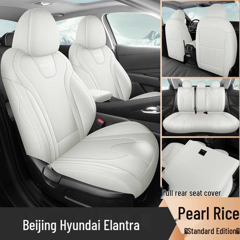 Premium Leather Car Seat Cushion for Beijing Hyundai Elantra - All-Weather Comfort Half Rear Cover