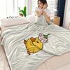 1pc Cute Duck with Flower Fresh and Adorable Flannel Blanket, Ultra-Soft Sofa Throw, Printed Design, Modern Style, Suitable for Sofa, Bed, Travel, Bir