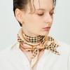 Beige Chain Print Petit Triangle Scarf   Ring Set Dcsc3f825i2