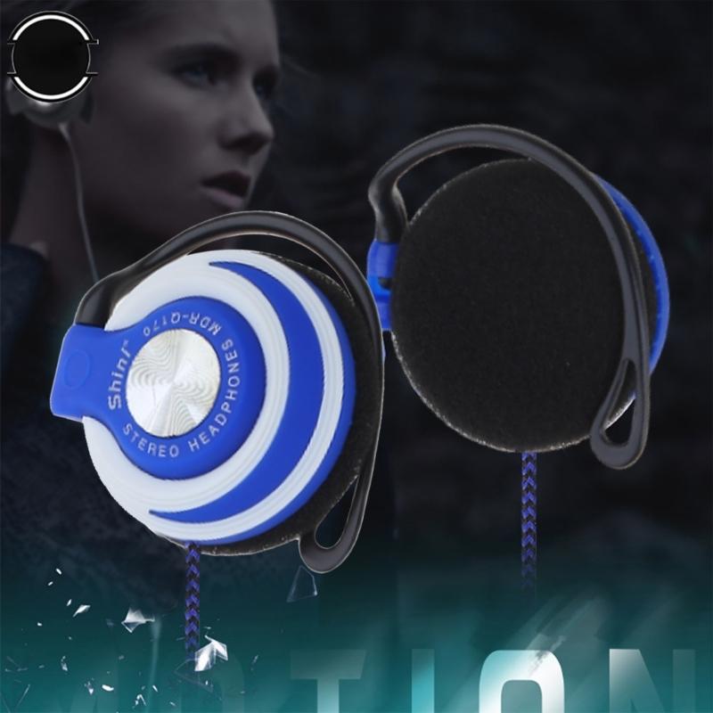 1,2 m kabelgebundener Kopfhörer mit Mikrofon 3,5 mm Ohrbügel-Kopfhörer für Radio-Podcast-Laptop MP3-Kopfhörer Clip-On-Ohrdesign