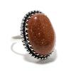 Red Sunstone Gemstone Handmade 925 Sterling Silver Jewelry Ring Size 9.5 SU-9304