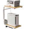 Rolling Desktop Computer Stand with Storage and Printer Shelf