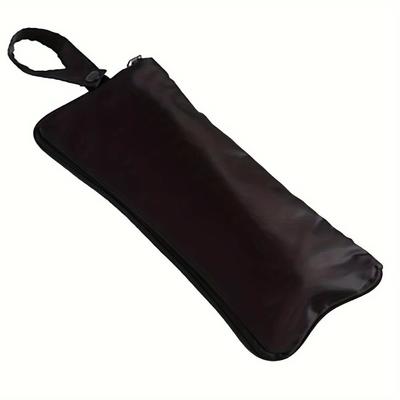 Mikrofaser Regenschirm Aufbewahrungstasche Schwarze Farbe Griff Regenschirm Träger Handwaschbar Aufhängeschlaufe Faltbarer Regenschirm Tasche Aufbewahrung Verwendung