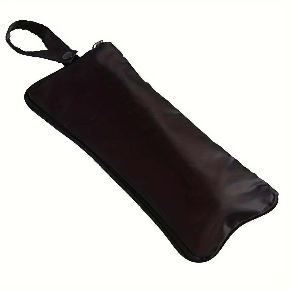 Microfiber Umbrella Storage Bag Handle Hanging Loop Umbrella Carrier Black Color Hand Washable Folding Umbrella Bag