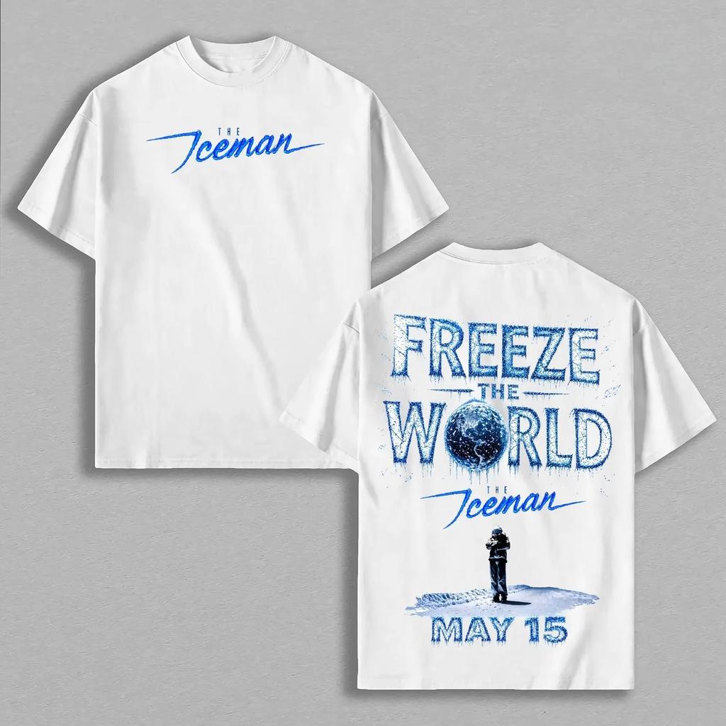 Drake The Iceman T-shirt Vintage Street Engineered Hommes Femmes Oversize Manches Courtes Y2k Coton Manches Courtes Vêtements Féminins Masculins