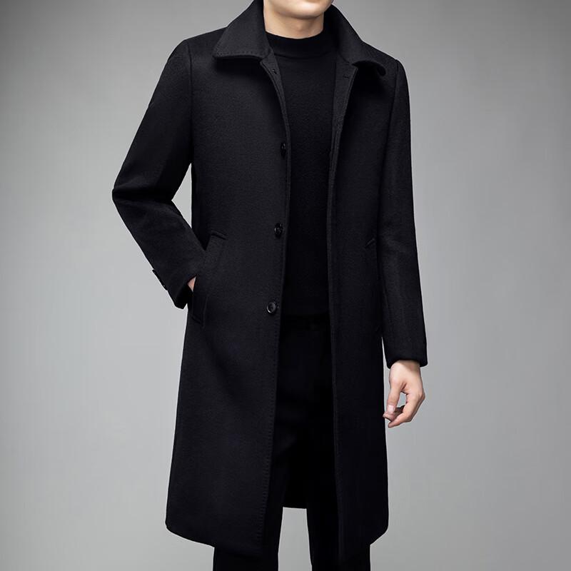 Firstview Men's Business Casual Long Wool Overcoat FV24D1115
