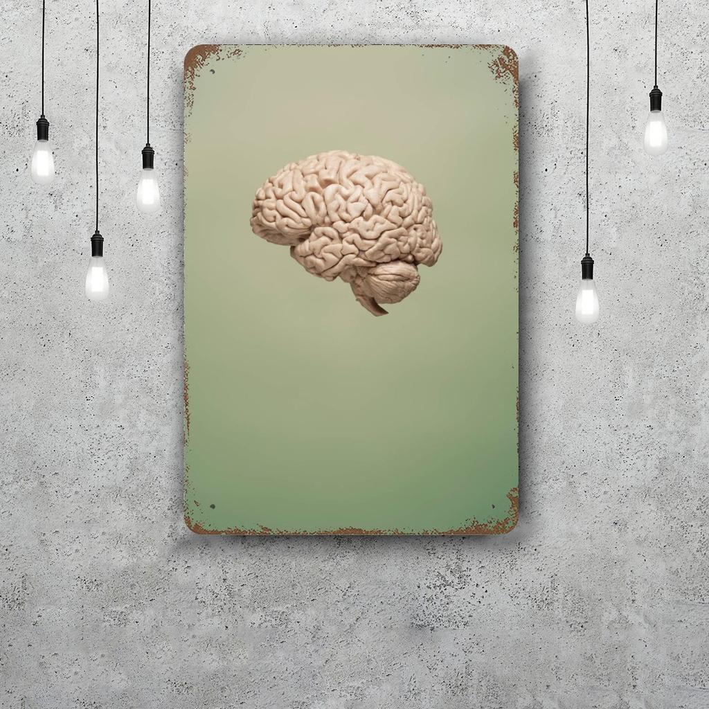 Brain Funny Bar Metal Sign Retro Plaque Vintage Sign Alcohol Drinker Pub Club Man Cave Kitchen Wall Decoration