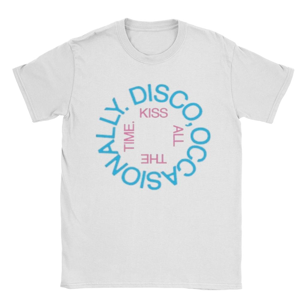 Unisex Unisex Harrys Kiss All The Time Album T Shirts Styles Pure Cotton Tops Vintage Short Sleeve Crewneck Tees Plus Size Tshirt