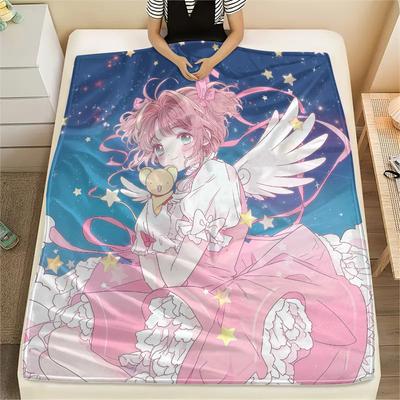 Cardcaptor Sakura Kinomoto Sakura Collection Flannel Blanket, Cozy for Home Space, Great Gift for Anime Lovers