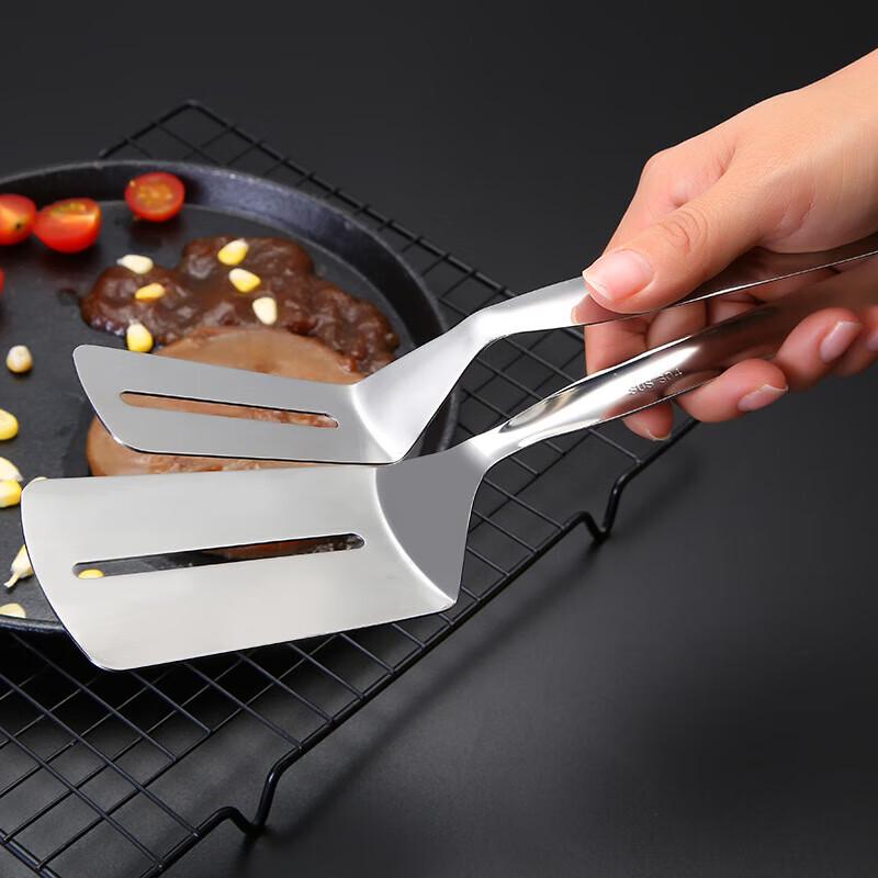 JingJingRS 304 Stainless Steel Multi-Purpose Food Spatula Tong