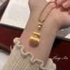 Jindian Has The Same Velvet Pumpkin Gourd Pendant Necklace, Golden Melon Full Of Fruitful Sweater Chain Temperament Women