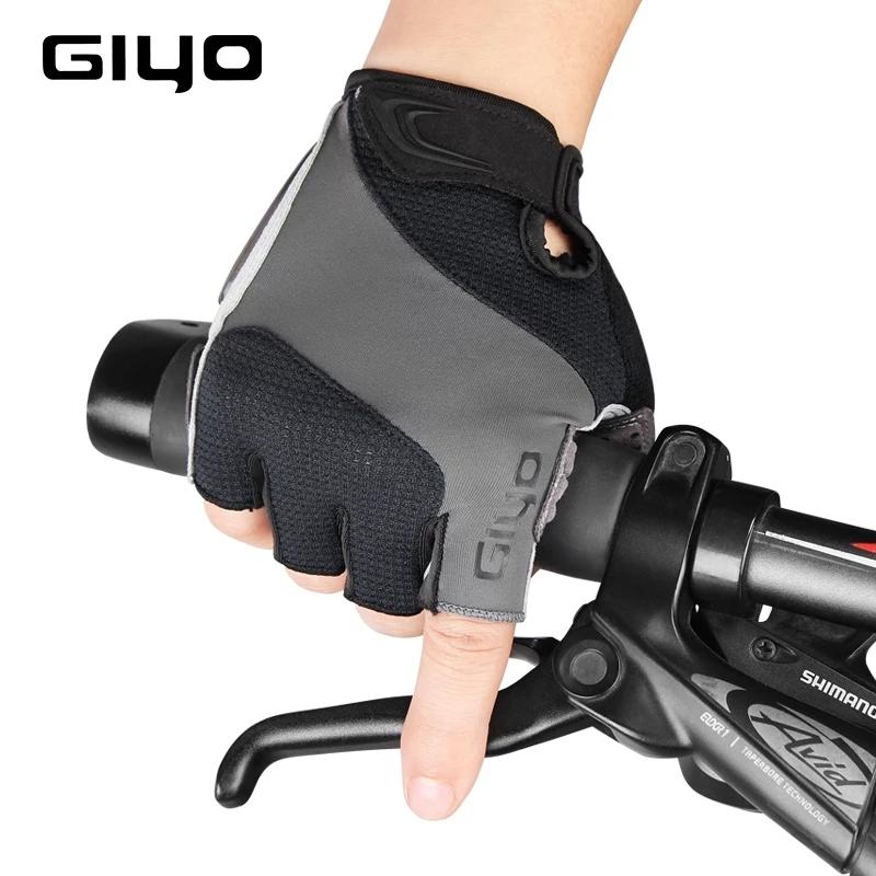 Guantes de Ciclismo Giyo sin Dedos Guantes de Medio Dedo para Bicicleta Tejido de Lycra Guantes Cortos Accesorios para Exteriores para Bicicleta de Montaña Bicicleta de Carretera