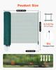 Temporary Fence with Posts, 1.2 X 20m Plastic Mesh Fencing, Garden Safety Fences Netting with Double-Spike Stakes & Guy Ropes, Temporary Fence for