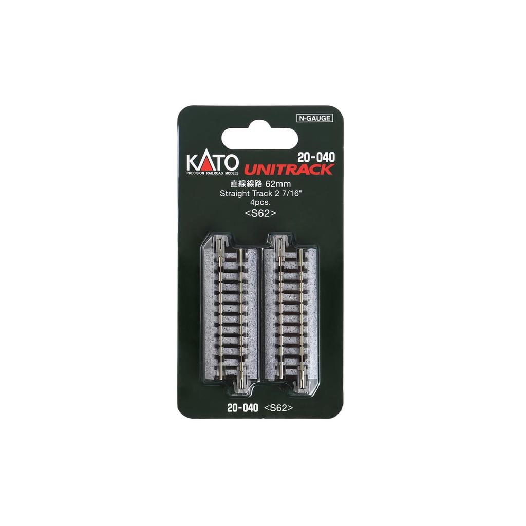 KATO N Gauge 62mm Straight Track 4 Pieces 20-040 Model Train Railroad Accessories