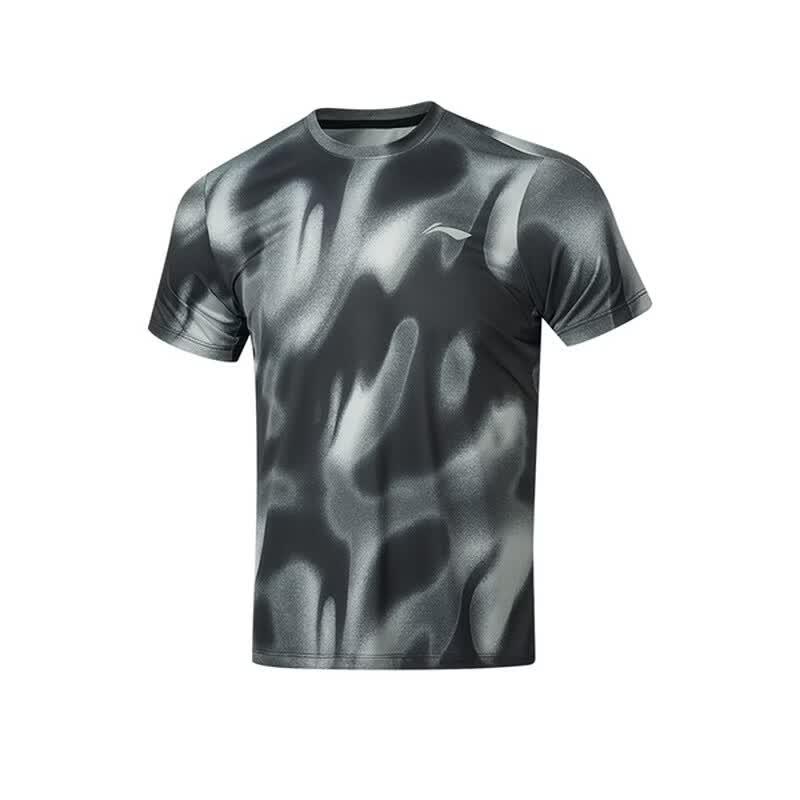 Li-Ning Simple Versatile Soft Fashionable Comfortable Short Sleeve T-Shirt Men tops ATSW137-9 S