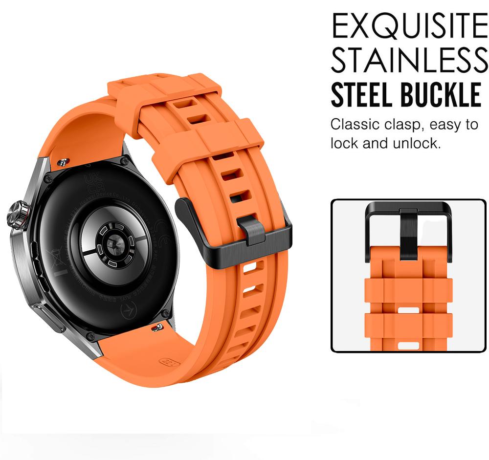 Cinturino senza spazi compatibile con Huawei Watch GT5 Pro 46mm Uomo Donna Cinturino da polso di ricambio in silicone per Huawei GT5 Pro 46mm