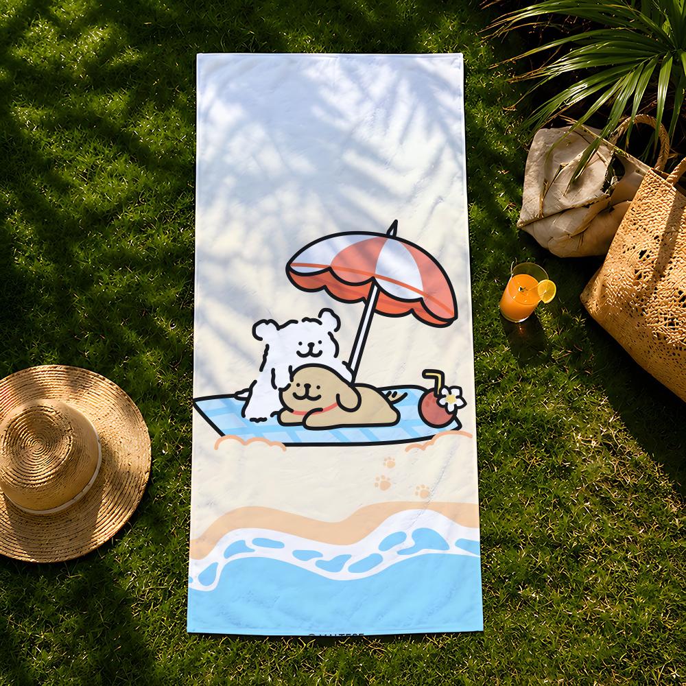 Animal M-Maltese Towel Beach Towel, Quick Drying Absorbent Bath Towel For Swim,Gym,Camping,Outdoor Hot