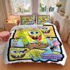 3Pcs Spongebob Squarepants Adventure Bedding Sets For All Sizes New 3D Printed Bed Cover Comforter Duvet Cover Pillowcase Bedroom Decoration