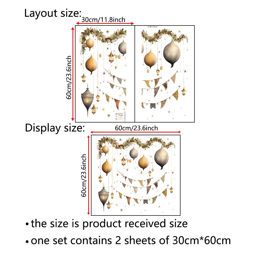 Gold Colorful Large Mandala PVC Removable Wall Stickers