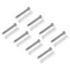 8 Set Guitar Pickup Screw Spring Iron Double Coil Pickup Frame Mounting Screws and Springs Silver
