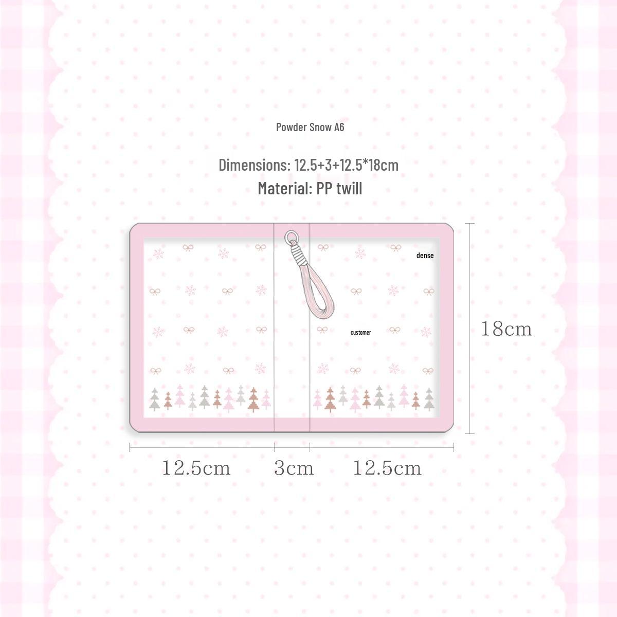 

First Snow A6 Twill Transparent Storage Bag for Planner, Badges, Small Cards & Stickers