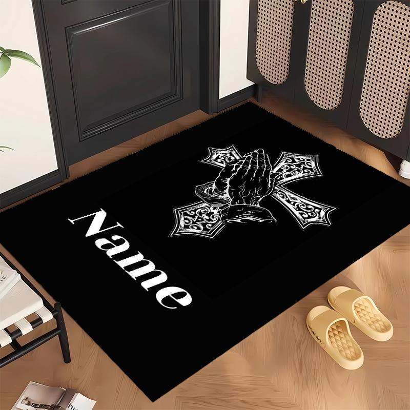 Cross of Forgiveness (1) Personalized name Office Carpet Stylish Decor for Living Room Bedroom Kitchen