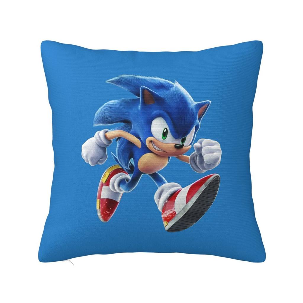 Movie Super Sonic Shadow Square Pillowcase Cushion Cover Pillow Case Throw Pillow Cover for Home Sofa Living Room