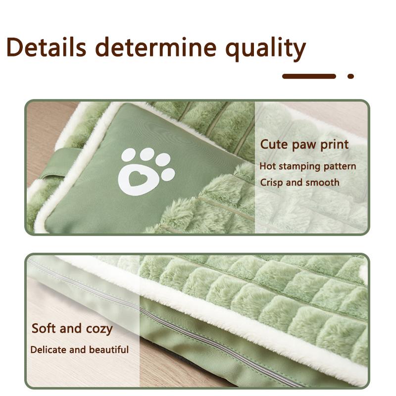 Big Dog Bed Soft Removable Washable Pet Mat with Pillow Cat Dog Cushion Sleeping Bed Kennel Pet Supplies