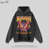 Vintage Skull Graphic Heavyweight Washed Cotton Hoodie Unisex Streetwear Oversized Pullover