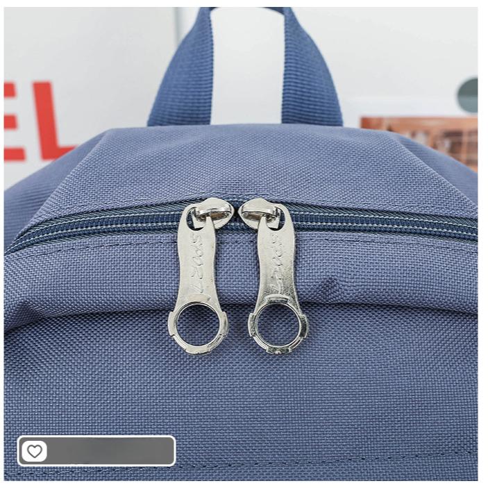 Rucsac pentru studenți, rucsac din pânză, capacitate mare, set de 4 piese, rucsac