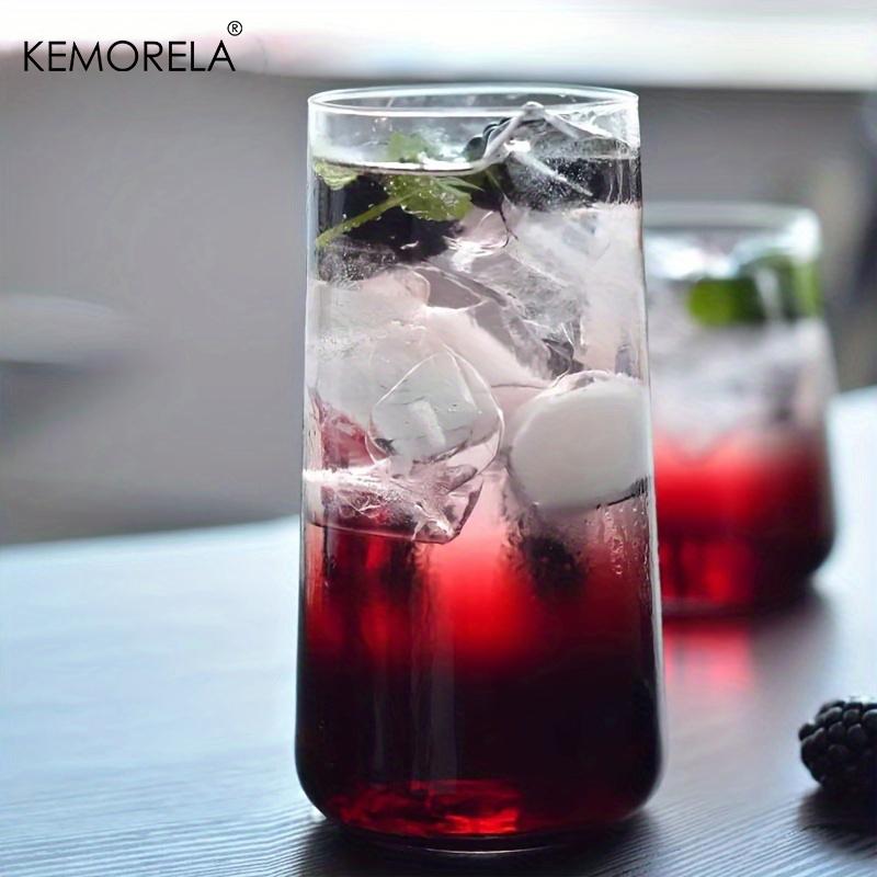 KEMORELA Wassergläser 1/2/4 Stück Dünne Highball-Gläser Klare Hohe Glasbecher für Wasser Saft Getränke und Cocktails Spülmaschinenfest