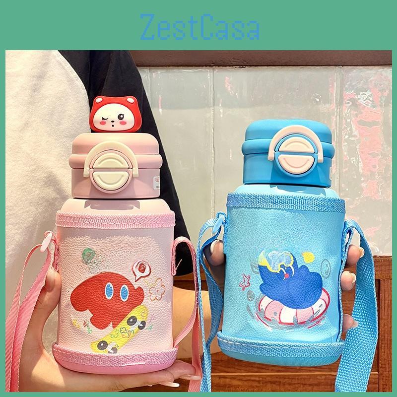 Childrens 600ml Insulated Thermos Bottle With Ceramic Inner For School And Travel
