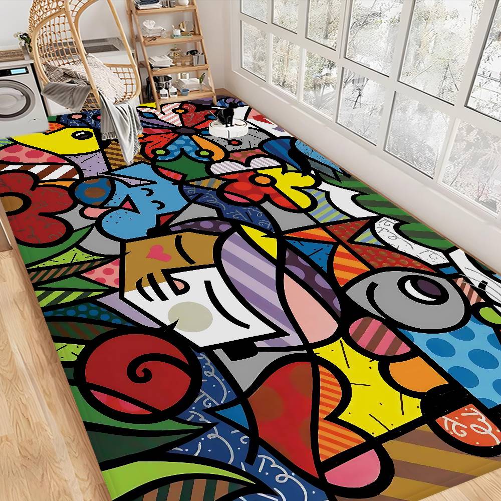Britto Fußmatte Fußmatte Rechteckig Anti-Rutsch Zuhause Weich Badezimmer Matte Eingangstür Innen Außen Matte Willkommens-Fußmatte 60cm x 90cm