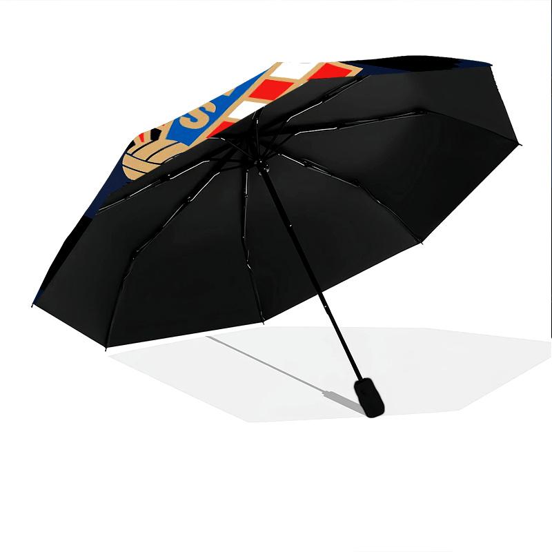 Modello della Federazione Calcistica Croata, ombrello pieghevole automatico, design portatile e pieghevole, 8 stecche, un regalo di Natale o di compleanno.