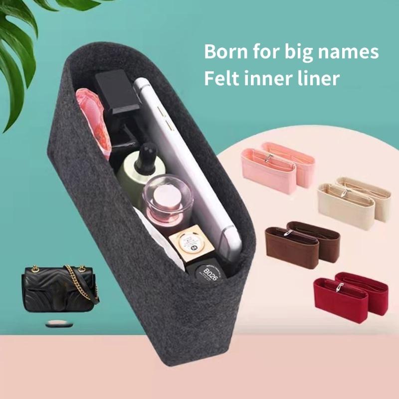 Versatile Insert Bag Handbag Tote Bag Felt Insert Bag Organizer Women Makeup Pouch Purse Organizer Insert Bag in Bag