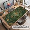 Floral Garden Theme Customized Mouse Pad Personalized Print Name Text Desk Mat For Home Office Table Decor