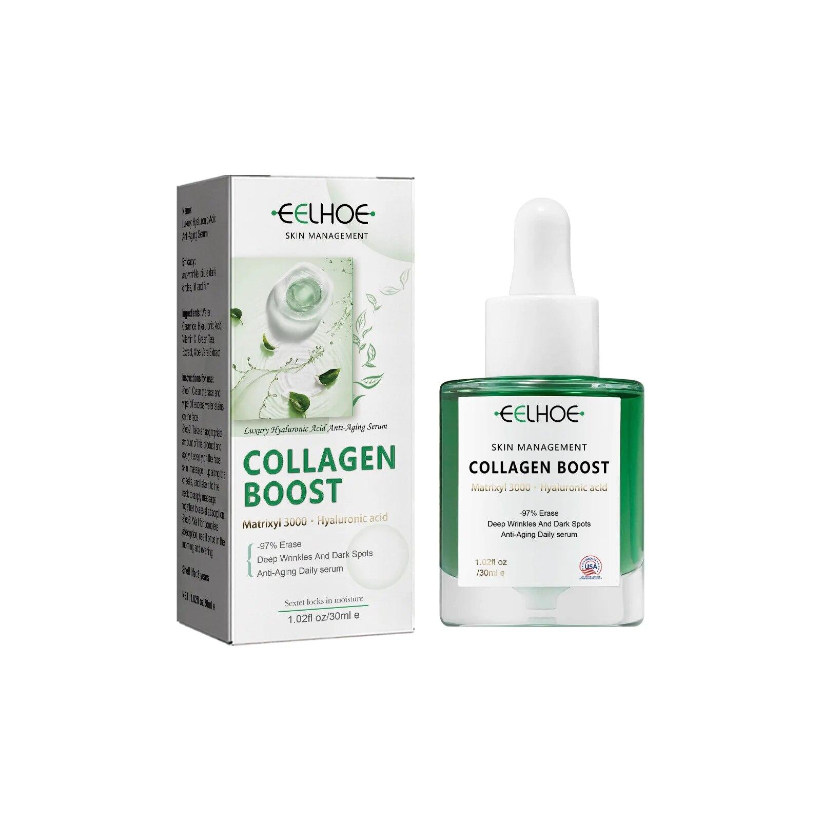 

Сыворотка для повышения коллагена, антивозрастной лифтинг для лица, выцветание, тонкая линия, увлажняющая гиалуроновая кислота, эссенция для лица, сыворотка для удаления морщин 30ml boxed разноцветный