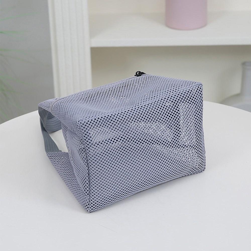 Portable Mesh Beach Bag Clear Travel Wash Bag Zipper Shower Cosmetic Bag Bath