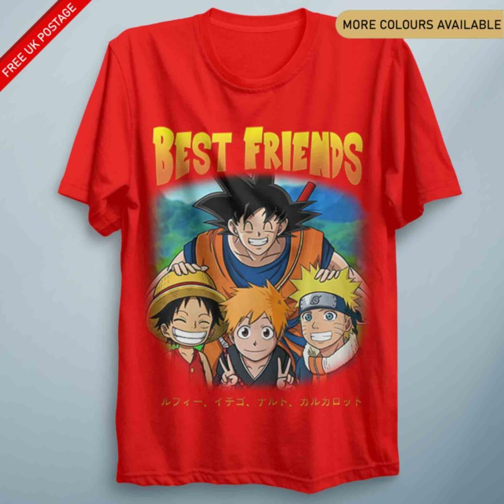Anime TShirt Unisex Kids Adult Anime Lover Tee Gift Japanese Cartoon Merch S