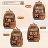 Nylon Childrens Backpack Featuring Capybara Cartoon Pattern Classroom Bag School