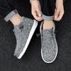 Unisex Linen Fabric Chelsea Boots Slip-On Elastic Ankle Boots Comfortable Breathable Loafers Casual Walking Shoes for Men Women