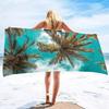 Beach Towel Palm Leaves Pattern Oversized Microfiber Tropical ,Thin Lightweight Pool Swim Tree Bath Shower