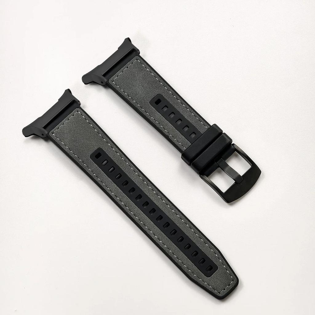 Leather Silicone Strap For Samsung Galaxy Watch 7 Ultra 47mm Sports Women Men Bracelet Band Loop For Samsung Watch 7 47mm Clasp