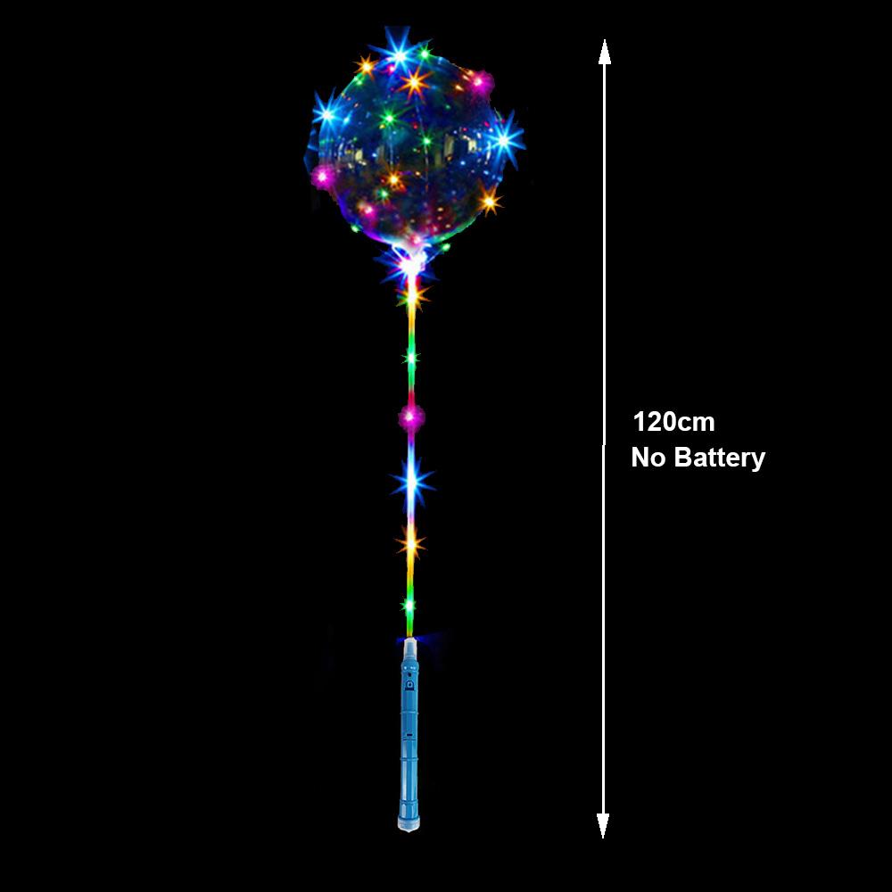 5/10/15/20Packs LED Light Up BoBo Balloons Colorful Handle 120cm Glow in the Dark Bobo Balloon Wedding Valentines Day Decoration 5pcs